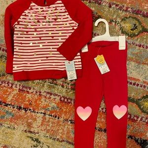 NWT Cat & Jack - Valentines outfit Size 3T